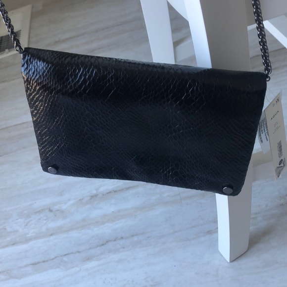 Aqua Handbags - Snake Black Bag NWT